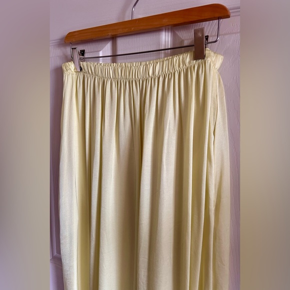 Anthropologie Stark‎ X Women’s Elastic Waist Yellow Long Midi Skirt Sz S Pockets - Picture 4 of 10